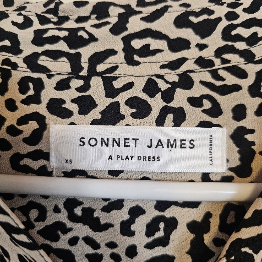 Sonnet James Midi Leppard Print Midi Play Dress Tiered Bottom - Picture 8 of 11